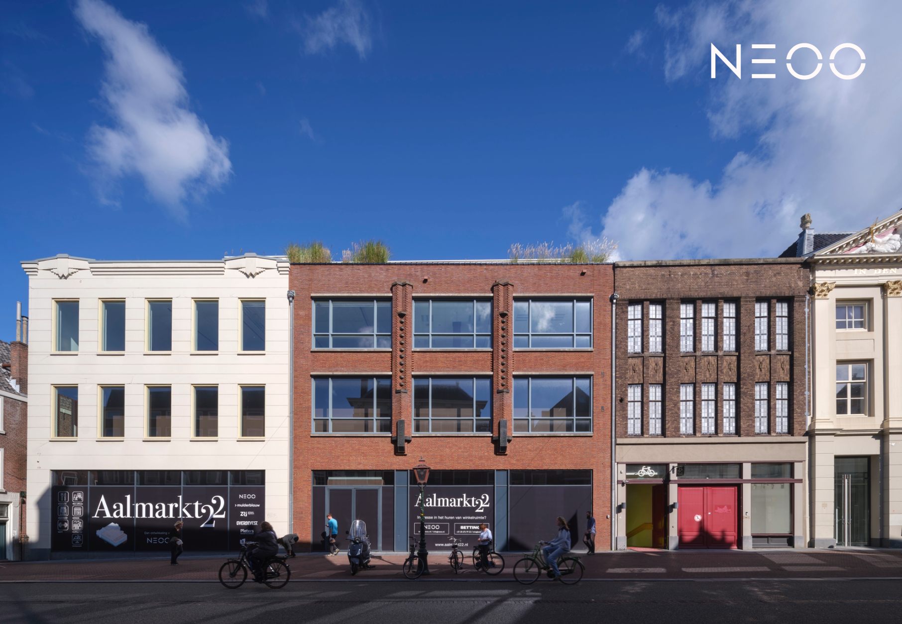 De vernieuwde gevels van De•Waaren aan de Aalmarkt in Leiden