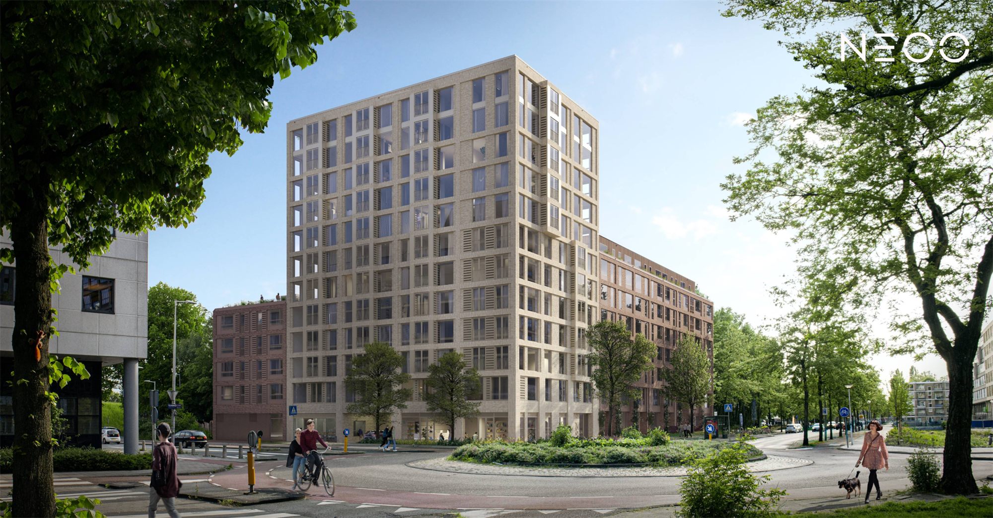 Impressie van het woongebouw aan de Vlaardingenlaan in Amsterdam
