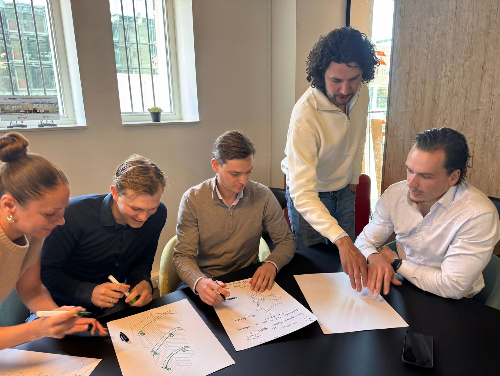 Projectbezoek van het commerciële team in Rotterdam