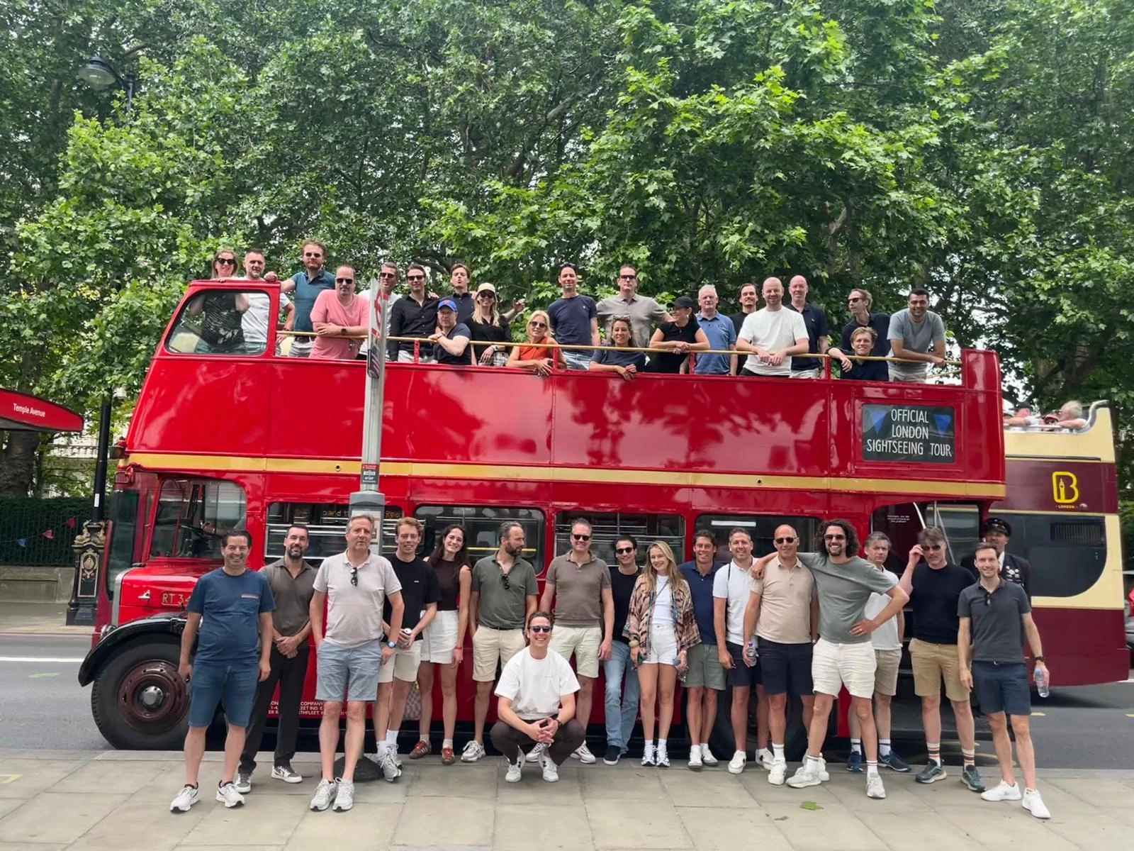 Het team van NEOO tijdens een teamuitje in Londen